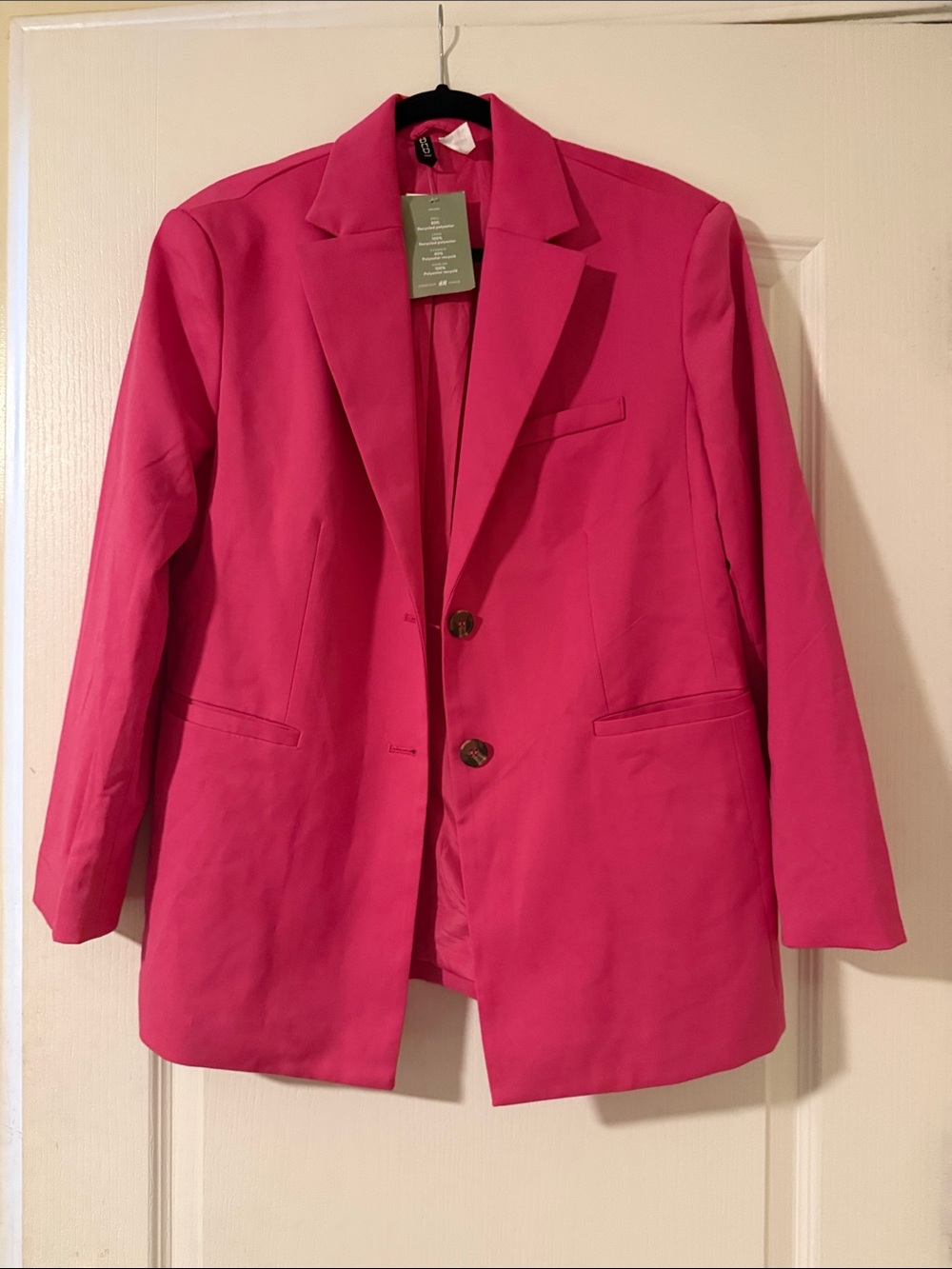 H&M Bright Pink Single-Breasted Blazer
